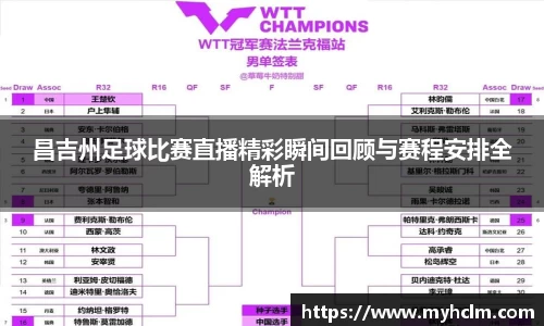 昌吉州足球比赛直播精彩瞬间回顾与赛程安排全解析
